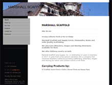 Tablet Screenshot of marshallscaffold.com